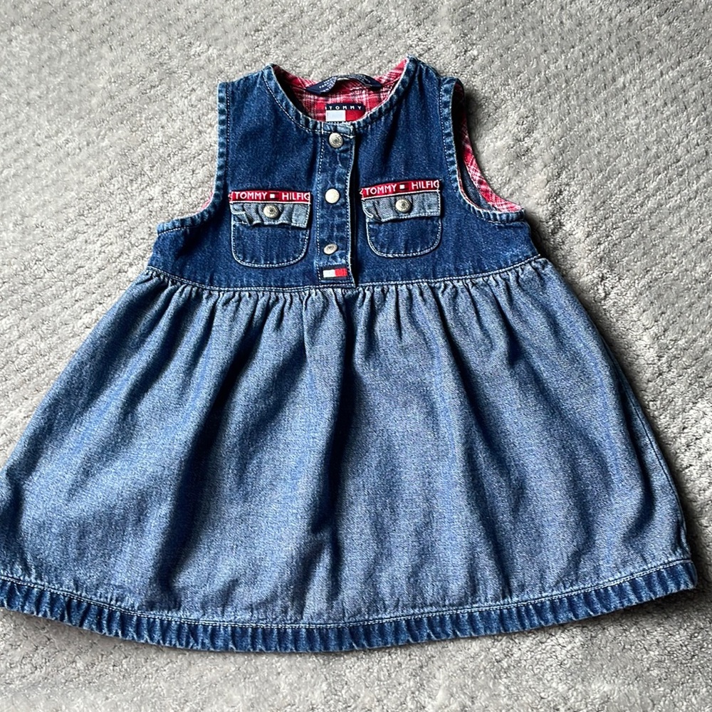 Vintage Tommy Hilfiger Denim dress, 12-18 mon